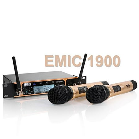 - EMB Professional EMIC1900 UHF Dual 2x Wireless Microphone System