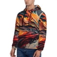 thumbnail image 3 of Daiia Dynamic Fire Bird Art for Men's Fashion Hoodies & Sweatshirts with Kangaroo Pocket Hooded Sweatshirt Breathable & Moisture Wicking-3X-Large, 3 of 7