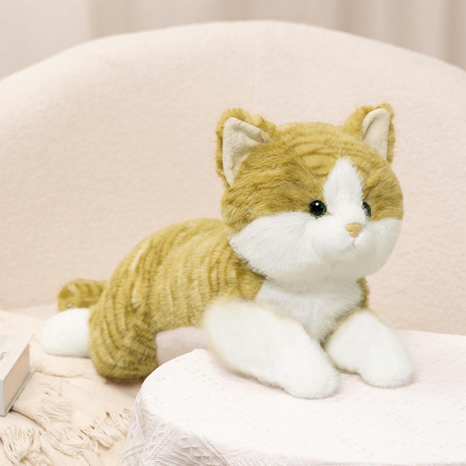 SPOORYYO Adorable Simulated Cats Plush Toy - Weighted, Soft & Realistic for Kids, Teens & Adults