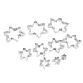 thumbnail image 2 of 10 PCS Christmas Snowflake Biscuits Molds Stainless Steel Biscuit Moulds 3D Cake Cutters, 2 of 9