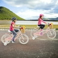 thumbnail image 4 of Costway 16" Kid's Bike with Training Wheels Adjustable Handlebar Seat Handbrake Pink, 4 of 10