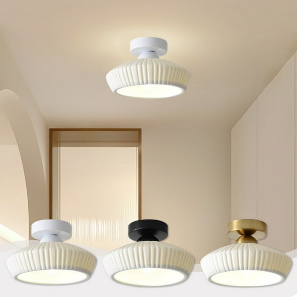 Dianli Savings Night Hallway Lamp Indoor Balcony Corridor Light with White Ceramic Shade, Ceiling Mount Fixture for Entryway, Foyer, and Home Lighting Decor End-of-Season Clearance Discounts