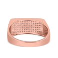 thumbnail image 3 of Rose Tone, Simulated Cubic Zirconia Size-9 Micro Pave Hip Hop Ice Out Ring 925 Sterling Silver, 3 of 7