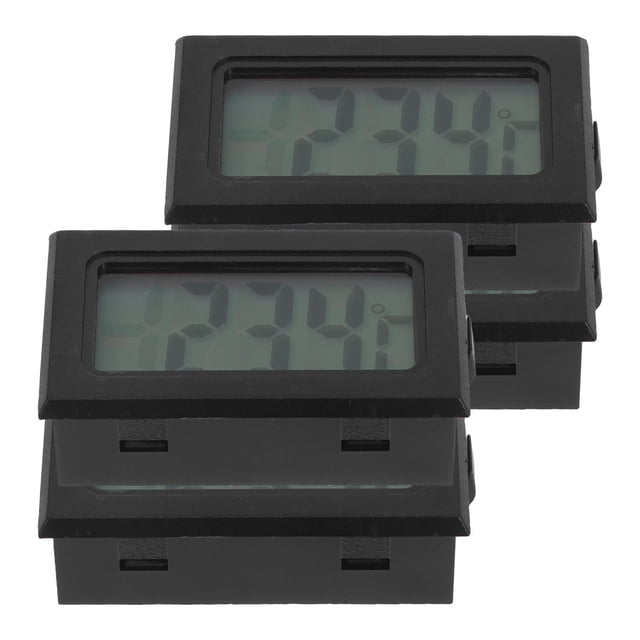 unbranded 4Ud Termómetro Interior Digital Negro Con Pantalla Clara Ideal Para Y Acuarios