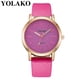 thumbnail image 2 of Reloj de cuarzo para mujer, relojes para mujer YOLAKO Reloj de pulsera analógico de cuero de cuarzo casual para mujer, 2 of 2