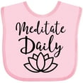 thumbnail image 3 of Inktastic Meditation Yoga Meditate Daily Resolution Boys or Girls Baby Bib, 3 of 4