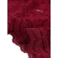 thumbnail image 5 of INSPIRE CHIC Women's Sleeveless Crew Neck Lace Floral Back Hollow Out Midi Dress M Wine, 5 of 6