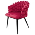 thumbnail image 2 of Silla Galerias El Triunfo Respaldo Diseño Bolas Terciopelo Rojo Patas De Metal, 2 of 4