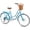 Pastel Blue, variant on 24 Inch Beach Cruiser Bike for Women, Akaber 7 Speed Commuter Bicycle with Rattan Basket, Adjustable Seat, Lightweight for Ladies