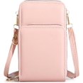 thumbnail image 1 of Sac Bandoulière en Cuir Chérishion, Multiples Poches avec Bretelles Réglables-Rose, 1 of 5