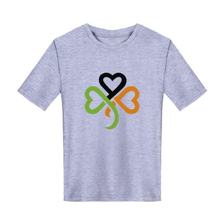 

ASEIDFNSA Primitive Long Sleeve Shirt Boys Short Tee Kids Toddler Baby Girls Boys Spring Summer St.Patric.K S Day Print Cotton Short Sleeve Tshirt Pullover Clothes