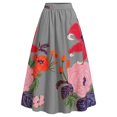 thumbnail image 4 of Summer Maxi Skirts for Women 2026 A-Line Elastic High Waist High Waisted women holiday skirt with Pocket Summer Outfit, 4 of 5