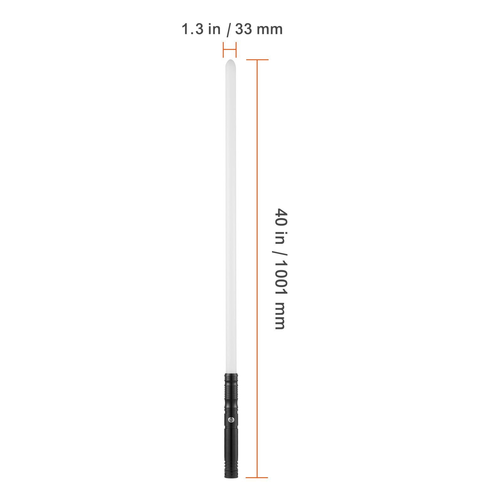 Rechargeable LED Light Sword, 40-Inch with 16 Sound Effects and 12 RGB Light Modes, Motion Control, Aluminum Alloy Handle, Ideal for Halloween and Parties