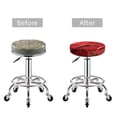 thumbnail image 5 of Hirioo Floating Red Chili Peppers for Round Bar Stool Seat Covers Washable Stool Cushion Slipcover Elastic Bar Chair Covers for 12-14 Inch Chair-13 inch, 5 of 7