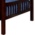 thumbnail image 2 of Slatted Full Over Full Bunk Bed with Attached Ladder, Walnut Brown, 2 of 5