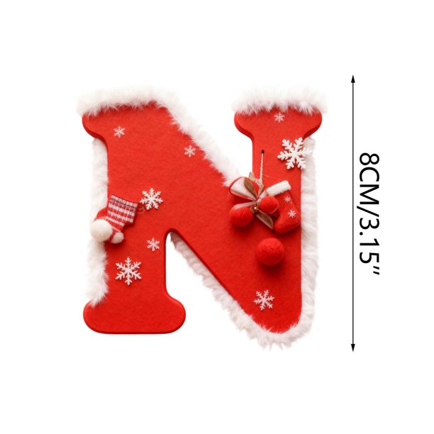 Decoraciones de Árbol de Navidad 26 Letras Personalizadas Colgante Colgante Ornamentos para Árbol de Navidad Árbol de Navidad Ornamentos
