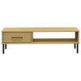 thumbnail image 2 of vidaXL Table Basse avec Pieds en Métal Bois Massif Pin Brun OSLO, 2 of 5