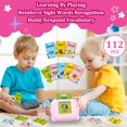 thumbnail image 5 of Qutz Abc Tarjetas Flash De Aprendizaje Para Niños Pequeños 2-4 Juguetes Para Autismo Terapia Del Habla Palabras Educativas Habladas A La Vista Jardín De Infancia Niños Y Niñas 248 Rosa, 5 of 5