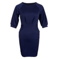 thumbnail image 2 of Vestido camisero informal elegante para mujer, vestido camisero de manga corta con cinturón L, 2 of 9