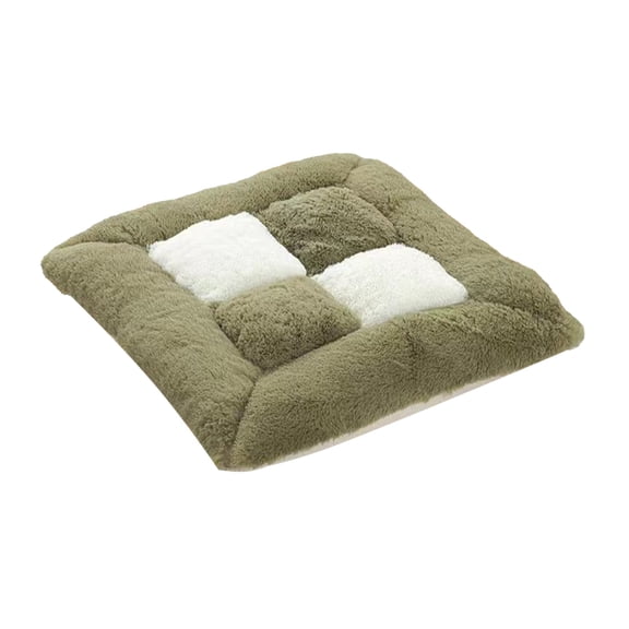 Sherpa Fleece Square Chair Cushions for Dining Chairs, Soft Comfortable Thick Chair Pads Floor Cushions Fuzzy Seat Cushion for Kitchen Chairs Home Decor (16"x 16")