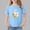 Blue, variant on Pink Bunny Moon Graphic Cotton T-Shirt for Girls, Tag-Free Crew Neck Short Sleeve Relaxed Fit Tee, Machine Washable Durable Everyday Top for Ages 2-13,Size 12-13 T