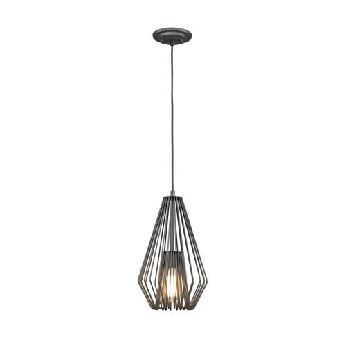 442MP-BRZ-Z-Lite-Quintus - 1 Light Mini Pendant-15.75 Inches Tall and 9.25 Inches Wide-Bronze Finish -Traditional Installation