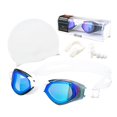 thumbnail image 1 of 4pcs Swimming Goggles Set Anti-Fog Adjustable Swimming Goggles Earplug Nose Clip, 1 of 2