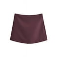 thumbnail image 4 of New Spring Women Solid Skort Fashion Causal Side Zipper Mini Shorts  Skirts Vintage High Waist Streetwear Shorts Skirts, 4 of 10