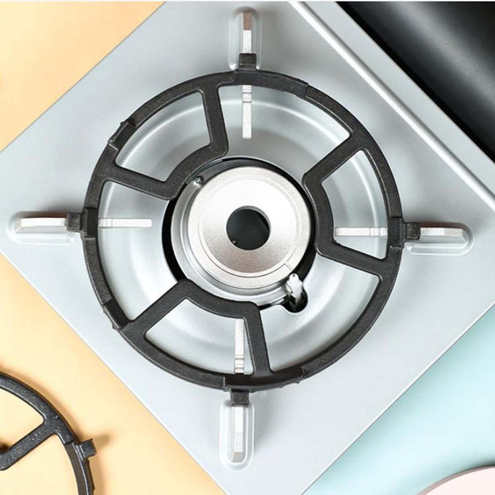 2x Cast Iron Gas Rings Reducer Trivets Multifunction Gas Hob Cover Gas Cooker Wok Support Rings for Kitchen Tea Kettles Camping Butter Warmers