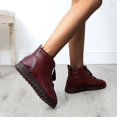 thumbnail image 4 of adviicd Snow Boots For Women Leisure Women's Velvet Zipper Snow Boots Padded Plus Cotton Winter Low Shoes women's Wide Women Hiking Boots, 4 of 5