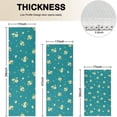 thumbnail image 4 of Teal Daisy Flower Yellow Blooms Pattern Kitchen Rugs Sets Of 3,Kitchen Runner Rugs Non Skid Washable,Decorative Kitchen Floor Mats for Kitchen,Sink,Laundry,17"x30"+ 17"x47" + 17"x59", 4 of 6