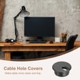thumbnail image 5 of Uxcell 10Pack 38mm Cable Hole Cover ABS Desk Cable Wire Cord Grommet for Wire Organizer, 5 of 6