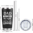 thumbnail image 2 of Fathers Day Gift for Dad Birthday Gifts for Dad From Kids Daughter Wife Retiremen Gifts for Dad Stainless Steel American Flag Tumbler Cup 20oz, 2 of 6