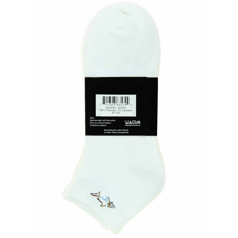 Greg Norman Mens 3-Pair Performance Comfort Socks for Golf (White