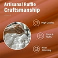 thumbnail image 3 of Seasonwood Farmhouse Shower Curtain with Hooks,Fabric Cute Ruffle Shower Curtain with Buttons & Ruffles for Bathroom Decor,Darkorange,72"x72", 3 of 6