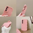 thumbnail image 6 of Wave Frame Case for Samsung Galaxy S21 5G Phone Case,Cute Wave Frame Slim Fit Shockproof Phone Bumper Cover Soft Pretty Curly Wavy Case Anti-Scratch TPU Case for Girl and Women - Pink, 6 of 14