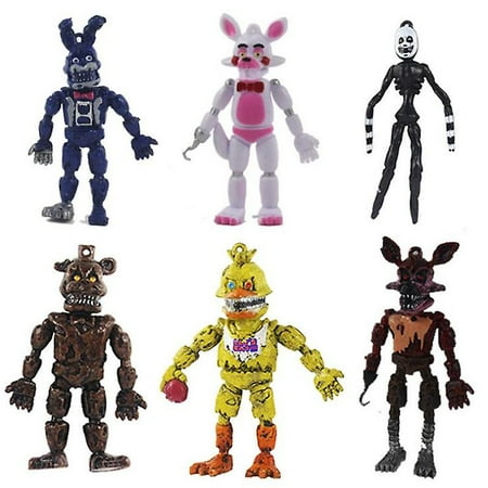 6 Pcs/set Five Night At Freddy Anime Figure Fnaf Bonnie Bear Foxy