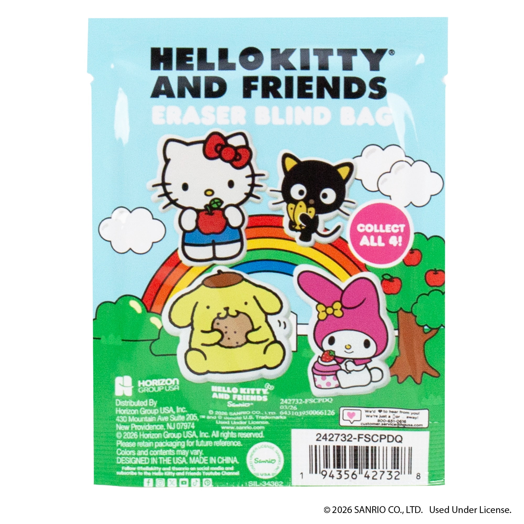 Hello Kitty® and Friends Eraser Blind Bag - Mystery Collectible Erasers