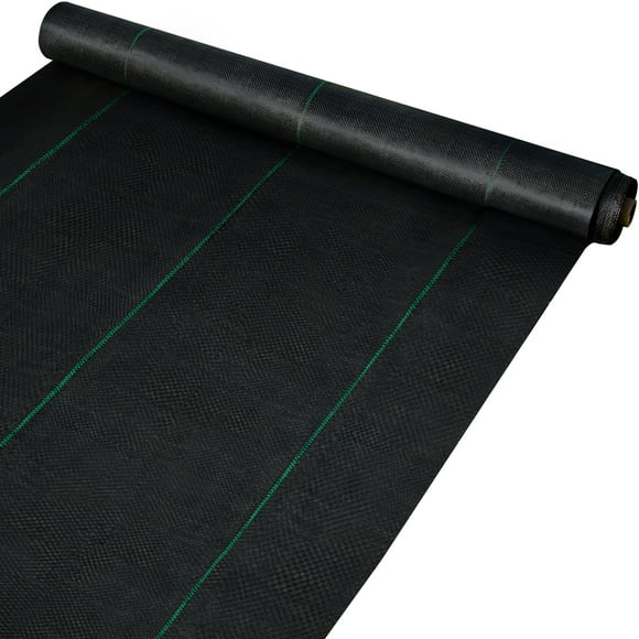 VEVOR Heavy Weed Barrier landscape Fabric 3OZ, 6.5FTx330FT Woven Weed Control Fabric, High Permeability Good for Flower Bed, Geotextile Fabric for Underlayment, Polyethylene Ground Cover