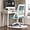Blue White, variant on Computer Chair Mesh Ergonomic Office Chair Home Office Lumbar Support Padded Flip-up Armrest Swivel Desk Chair Office, Blue White