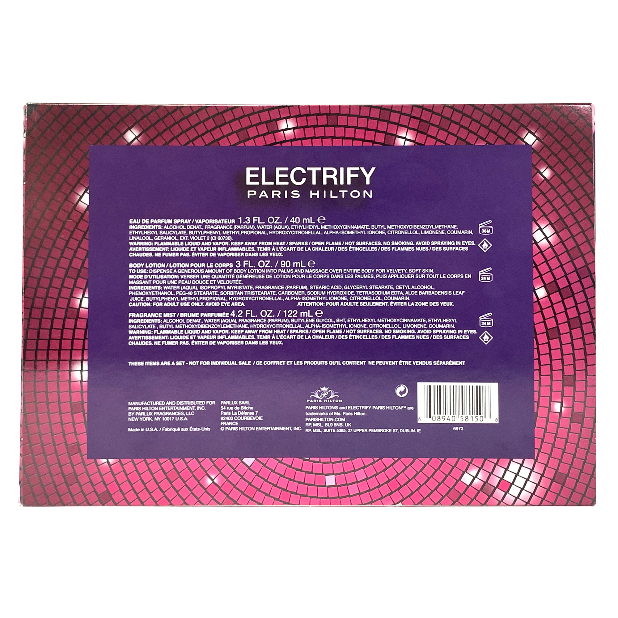 Paris Hilton Paris Electrify W Edp Set 1 3 3pc Walmart Com Walmart Com