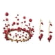 thumbnail image 2 of Pendientes Nupciales Yuyangstore conjunto de pendientes de corona, 2 of 8