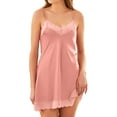 thumbnail image 1 of Gibobby Camisón para mujer Día de San Valentín Camisón y satén para mujer, ropa dormir Sexy, vestido noche, negligés cortos(Rosa,XL), 1 of 5