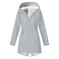 thumbnail image 1 of Manteaux d'Hiver pour Femmes Imperméables pour Femmes, Manteau de Pluie de Plein Air pour la Randonnée, Manteaux de Pluie Doublés en Molleton, Vestes de Pluie Légères à Capuche, Commandes Passées par Moi en Hiver, 1 of 3