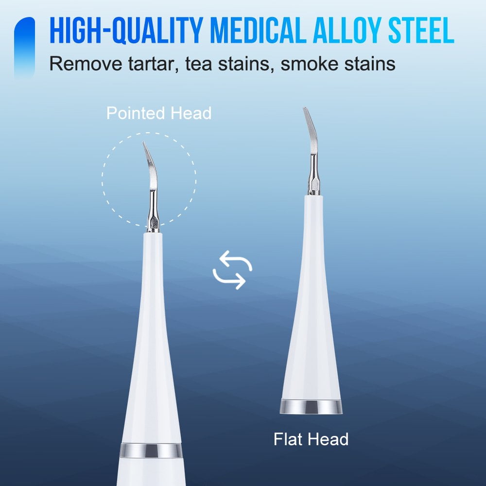 KIBVOE Ultrasonic Dental Calculus Remover Tool, Electric Plaque Remover, Electric Teeth Cleaning Kit Tooth Stain Calculus Remover with 3 Adjustable Modes, Safe for Adult and Kids.