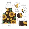 thumbnail image 7 of Brown Green Bud Sunflower Pattern Apron-Garden Aprons for Women with Pockets-Cotton Linen Waterproof Kitchen Cooking Gardening Aprons Adjustable for Kitchen,Cooking,BBQ and Salon 33x27 Inch, 7 of 7
