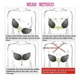 thumbnail image 6 of Iheyi Self Adhesive Bra Silicone Invisible Push-up Wire Free Strapless Backless Bras (D Cup, 2 Blacks Style #8811), 6 of 6