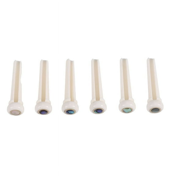 Guitar Bone Bridge Pins with 5.3mm Position Abanlone Dot for Acoustic Guitar Parts Replacement