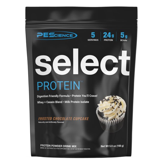 Proteína en polvo de chocolate glaseado con caseína y suero PesScience Select
