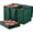 Green, variant on Large Carrying Christmas Ornament storage Box with Clear Lid, 3" Compartment, Contains 10 Trays, Keeps 200 Holiday Ornaments & Xmas Accessories, Made Of Proof Made Of 600D Oxford Fabric